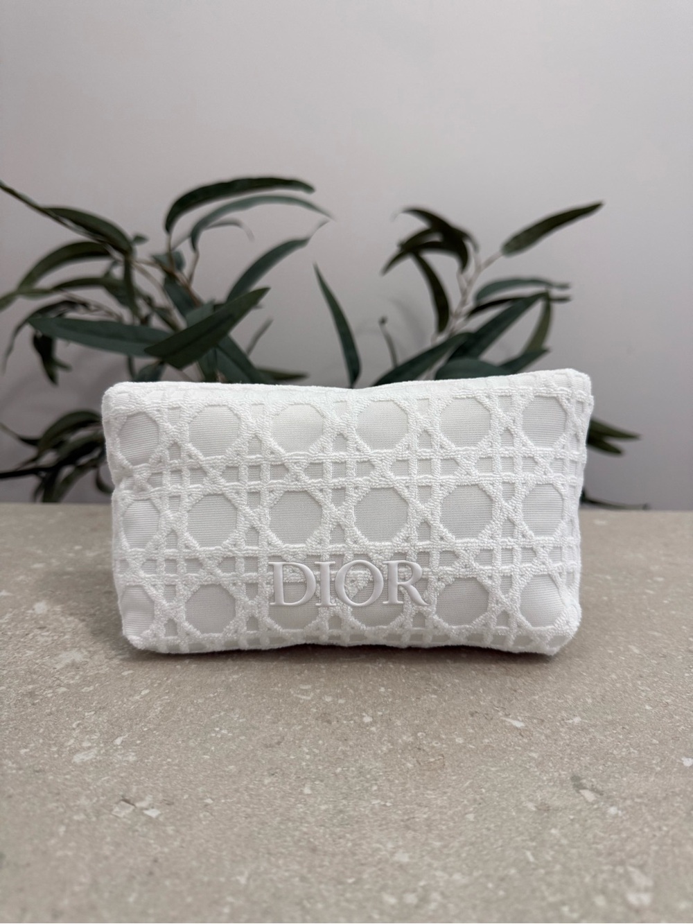 Dior White Cosmetic Pouch